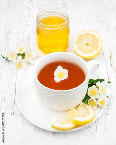 Cup of tea with jasmine