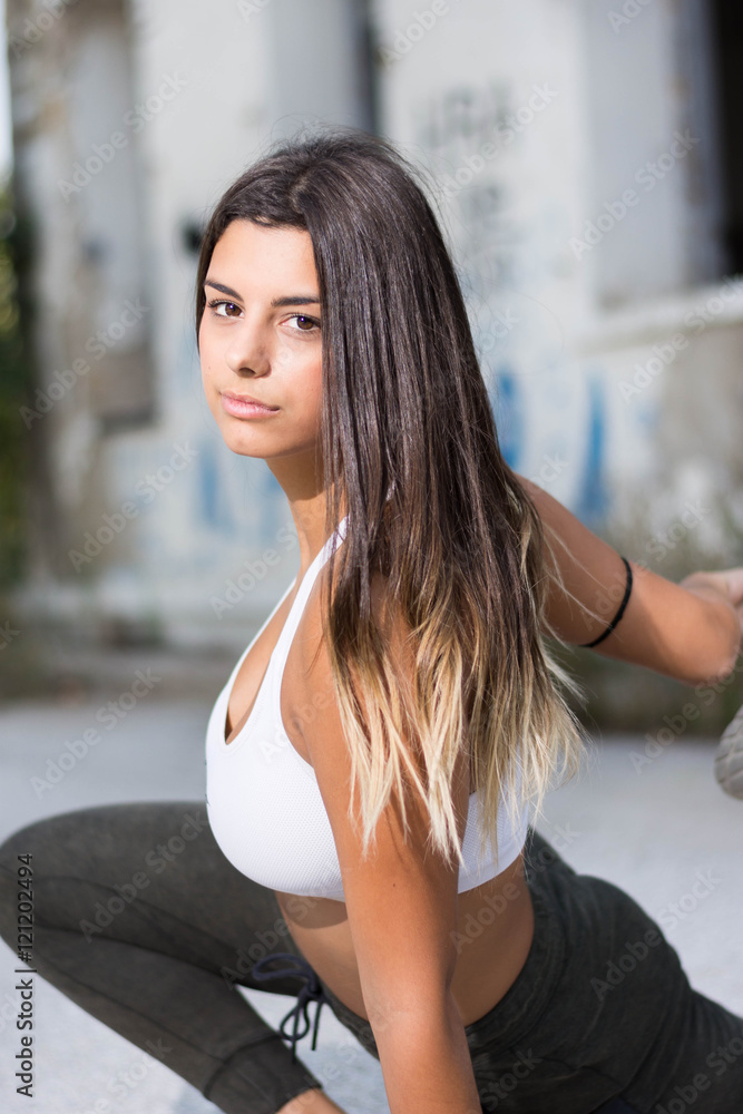 Fototapeta premium Dancer relaxing exercise