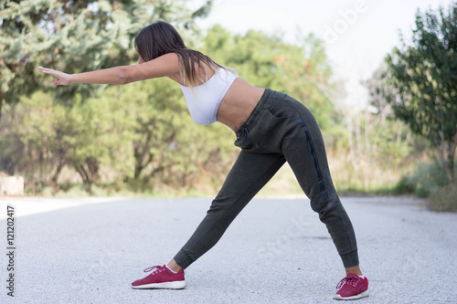 Dancer relaxing exercise