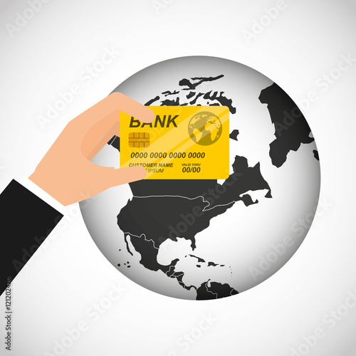 global economy planet concept vector illustration design