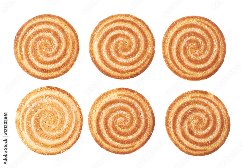 Set of cookies isolated over the white background Set of cookies isolated over the white background