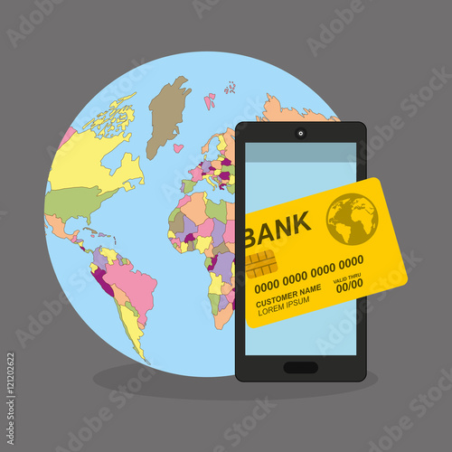 global economy planet concept vector illustration design