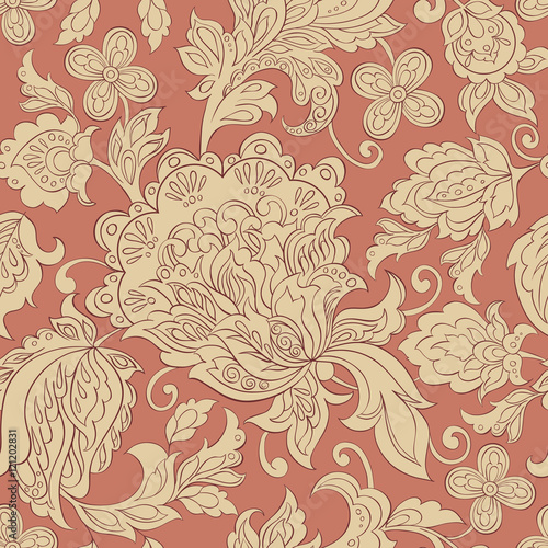 vintage floral seamless pattern