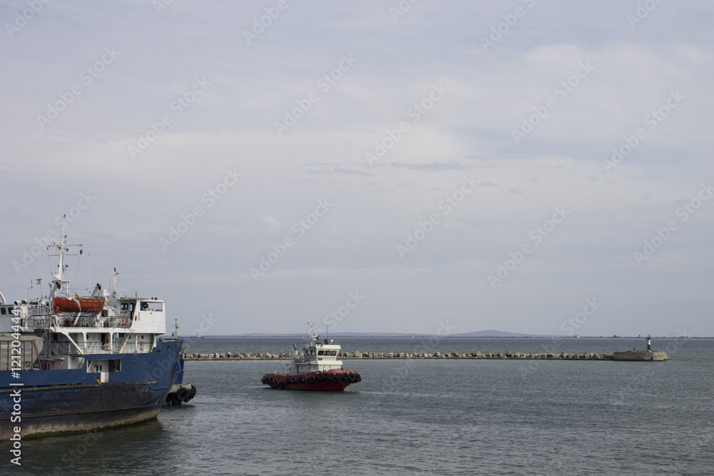 Boat crossing Kerch, Crimea. 2015