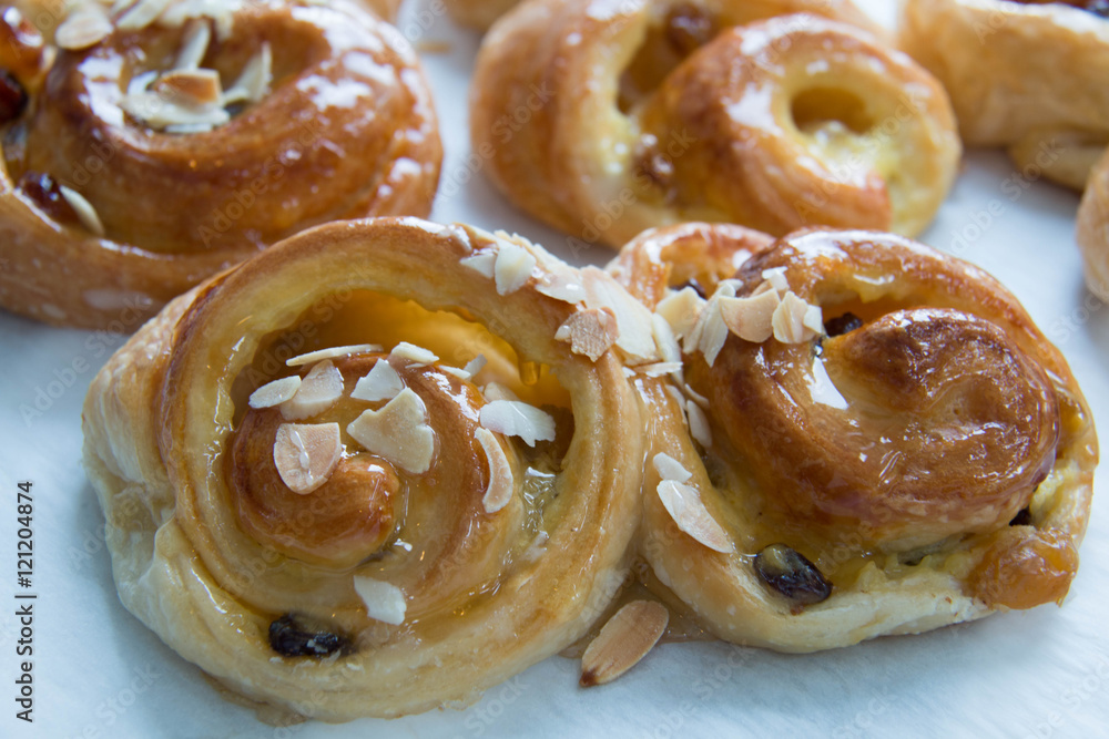 Raisin cream roll danish Raisin cream roll danish