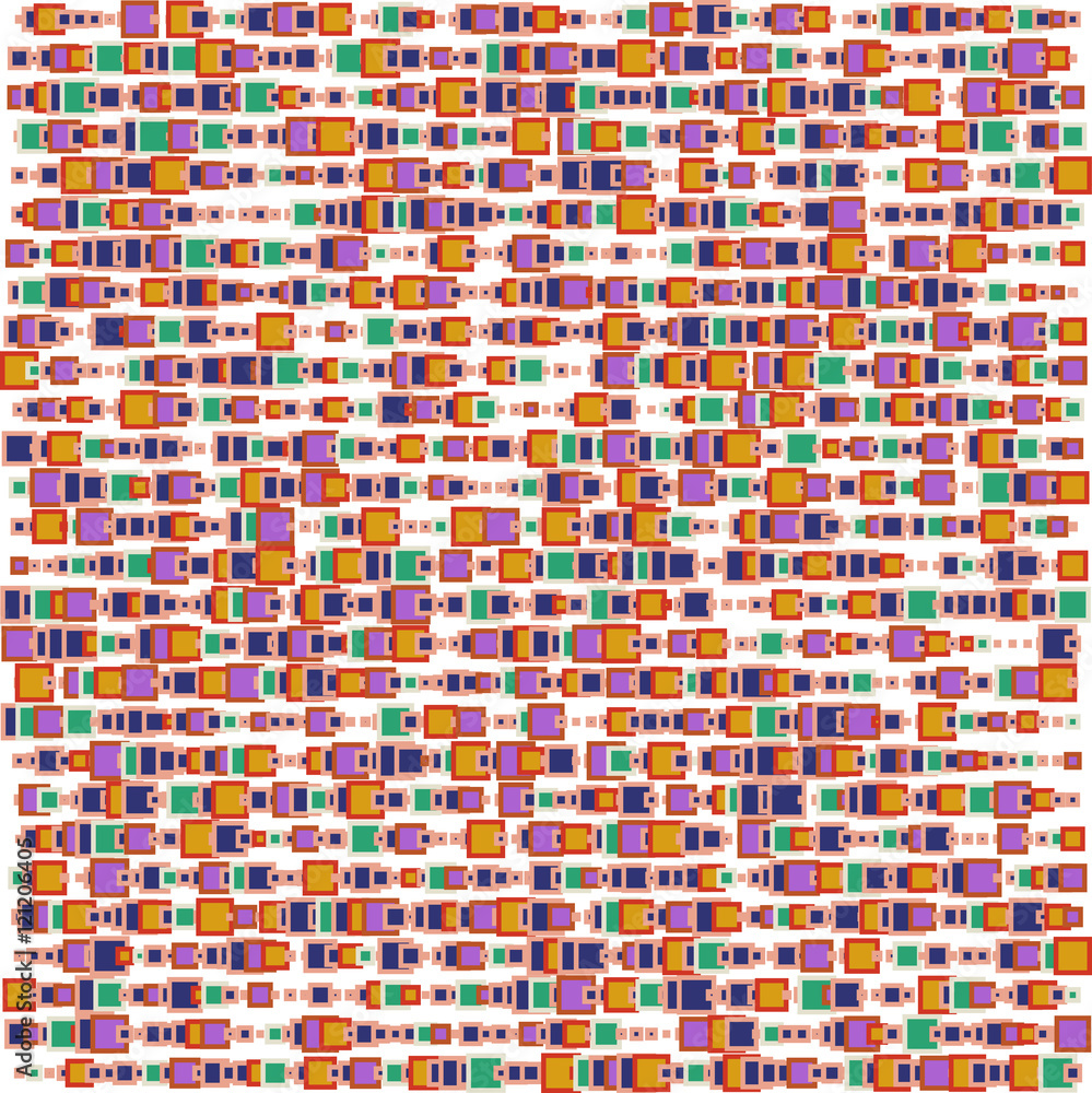 Fototapeta premium Abstract vector background. Color composition of regular geometric overlapping shapes.