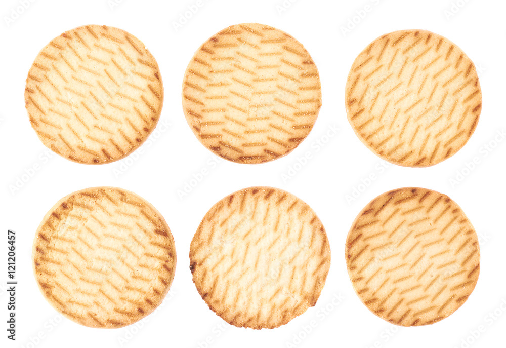 Set of cookies isolated over the white background Set of cookies isolated over the white background
