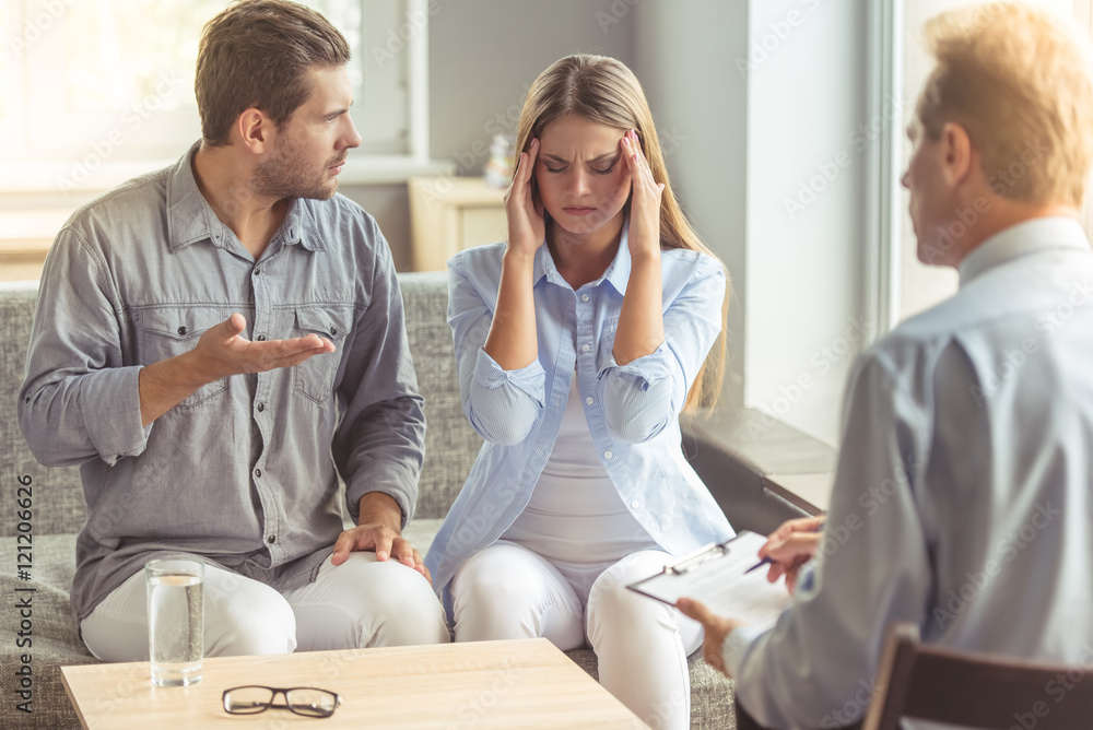 Couple at the psychotherapist Couple at the psychotherapist