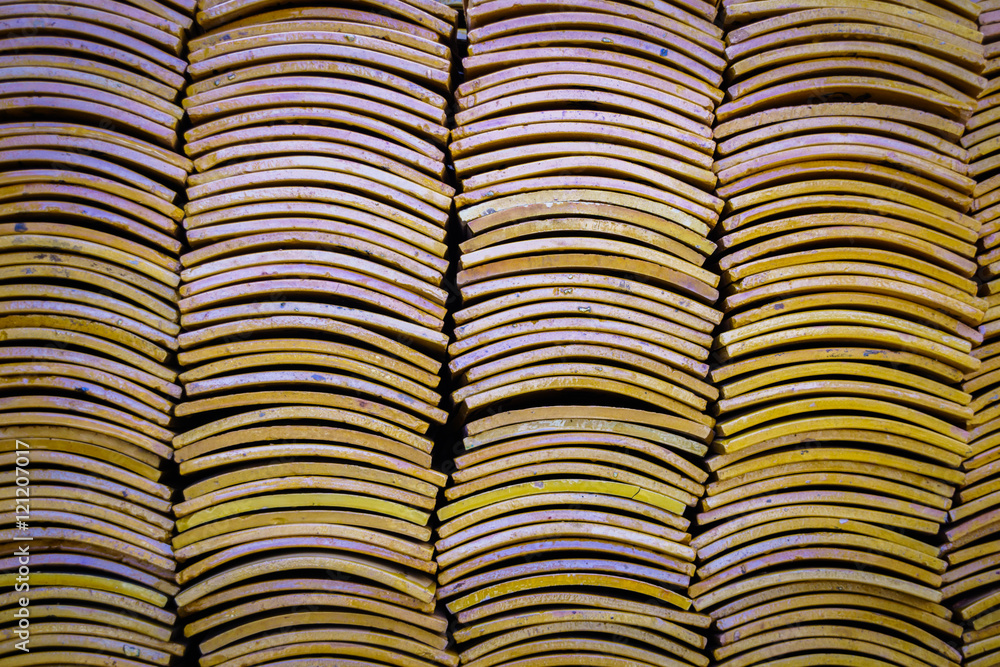 Fototapeta premium piles of Chinese roof tiles - useful for design use