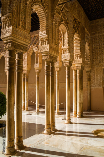 Moorish art and architecture in Nasrid's palase in Granada, Andalusia province, Spain.
