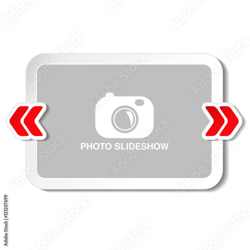 Vector frame for website slideshow, presentation or series of projected images, photographic slides or online photo album layout