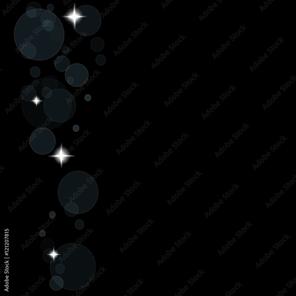 Vector black background with glitter and glare on the edge web page, website dark texture, star glitter, stellar flare Vector black background with glitter and glare on the edge web page, website dark texture, star glitter, stellar flare