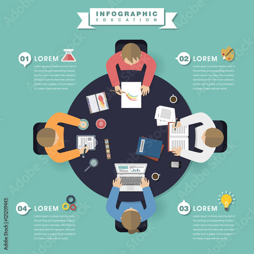 Education infographic flat design
