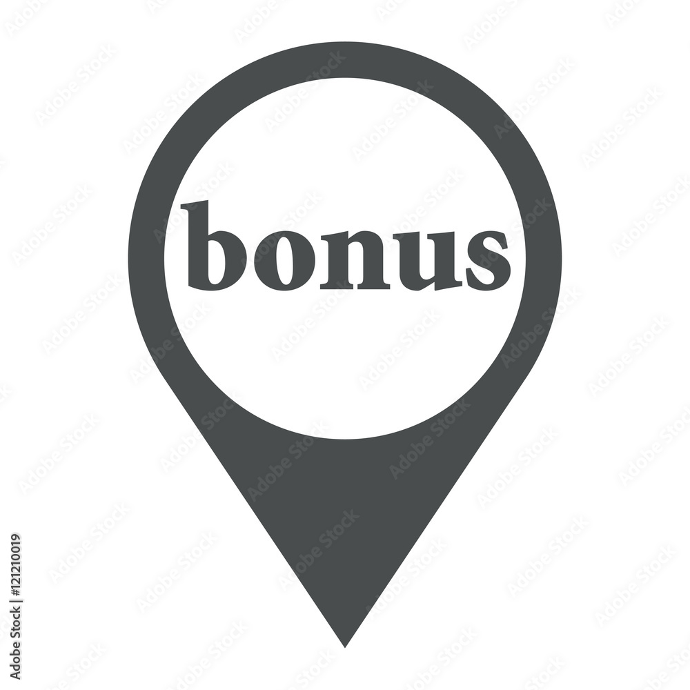 Icono plano localizacion texto bonus gris Icono plano localizacion texto bonus gris