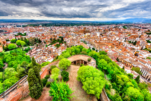 Granada, Andalusia, Spain - Albaicin view from Alcazaba