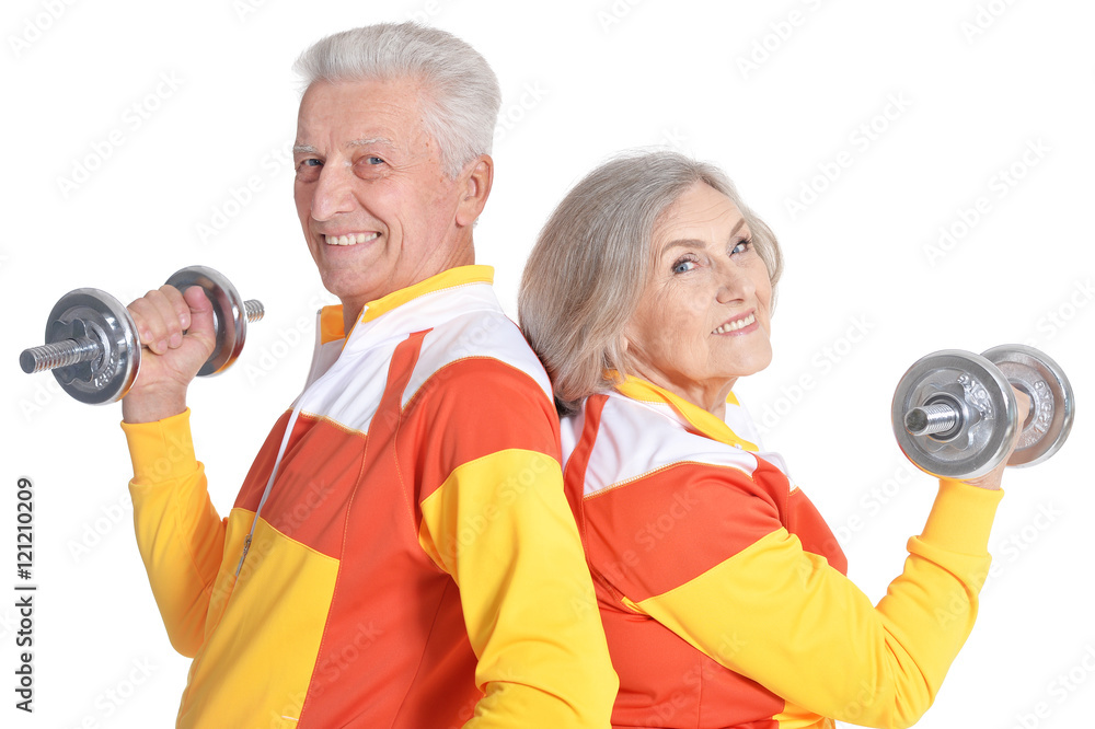Portrait of Senior Couple Exercising Portrait of Senior Couple Exercising