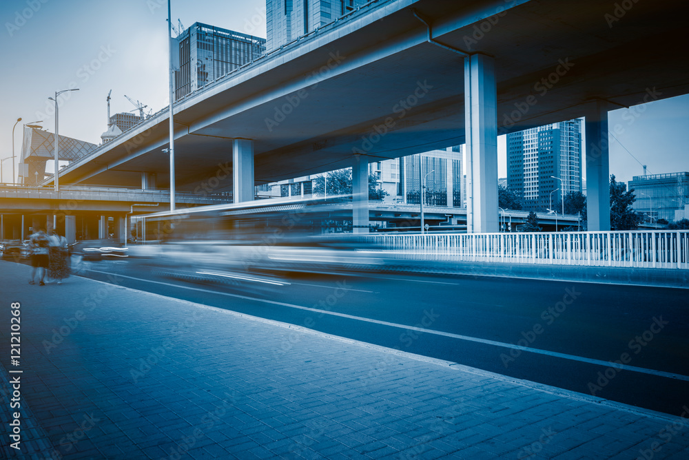 Fototapeta premium traffic under the overpass in China.