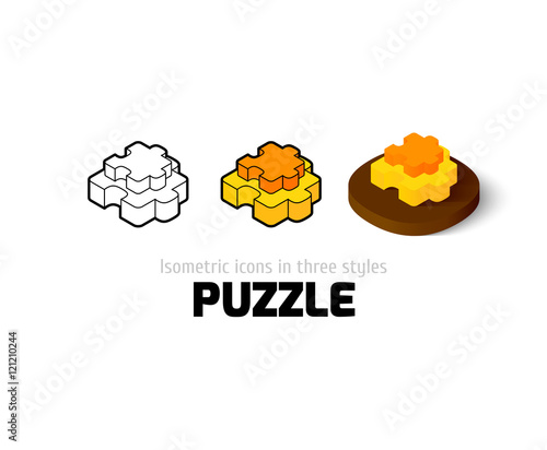 Puzzle icon in different style