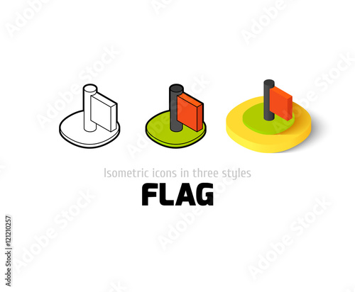 Flag icon in different style photo