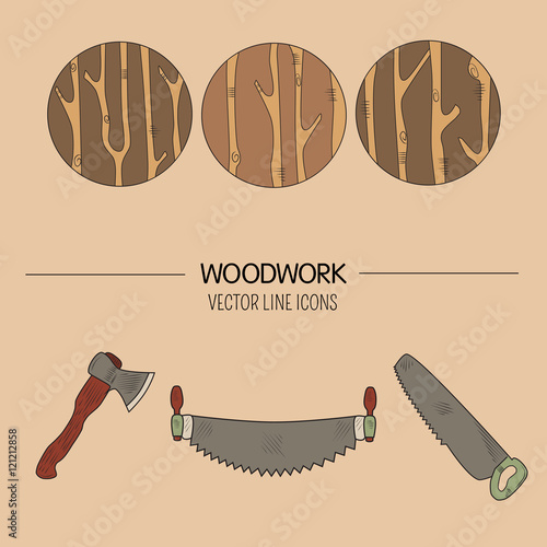 Woodwork vector icons