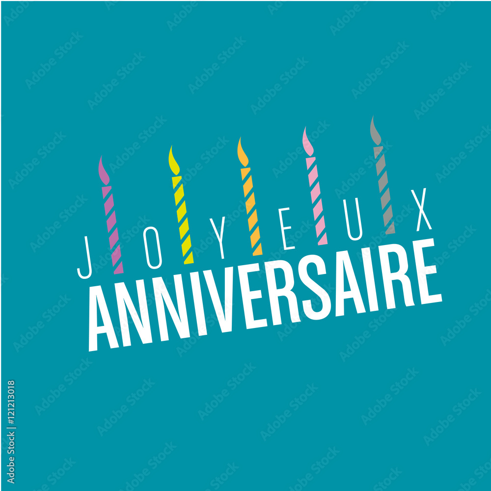 joyeux anniversaire Stock Vector | Adobe Stock