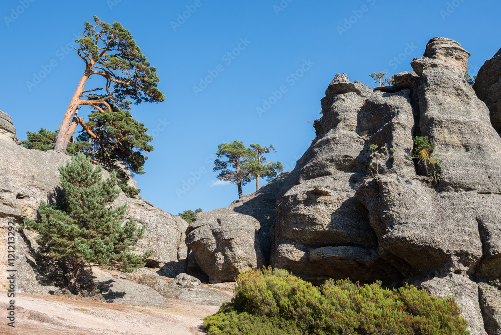 Φωτογραφία Rocas de extrañas formas moldeadas por la naturaleza en Castroviejo, Soria (Espa