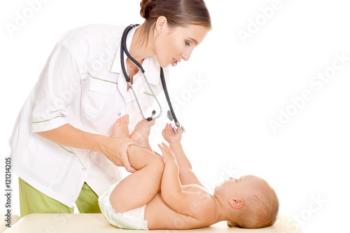 Doctor with child in hospital