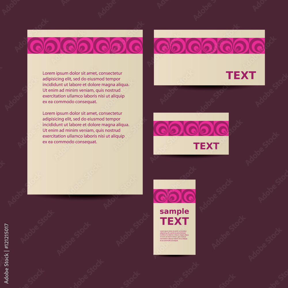 Stationery, Corporate Image Design with Circles