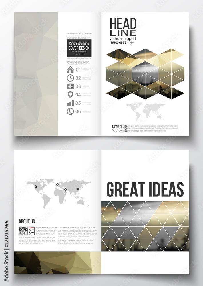 Φωτογραφία Set of business templates for brochure, magazine, flyer, booklet or annual report