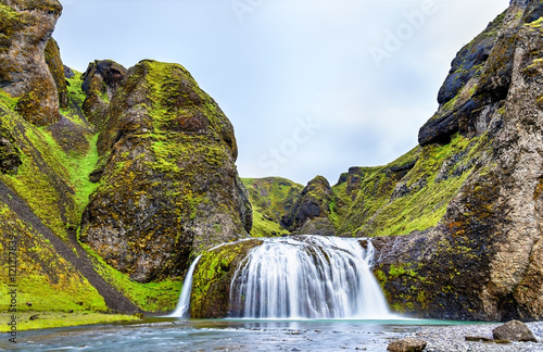 Stjornarfoss waterfall in Southern Iceland