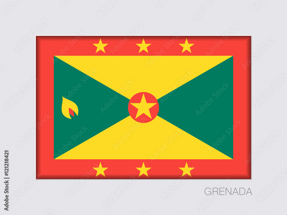 Flag of Grenada. Rectangular Official Flag with Proportion 2:3 Flag of Grenada. Rectangular Official Flag with Proportion 2:3