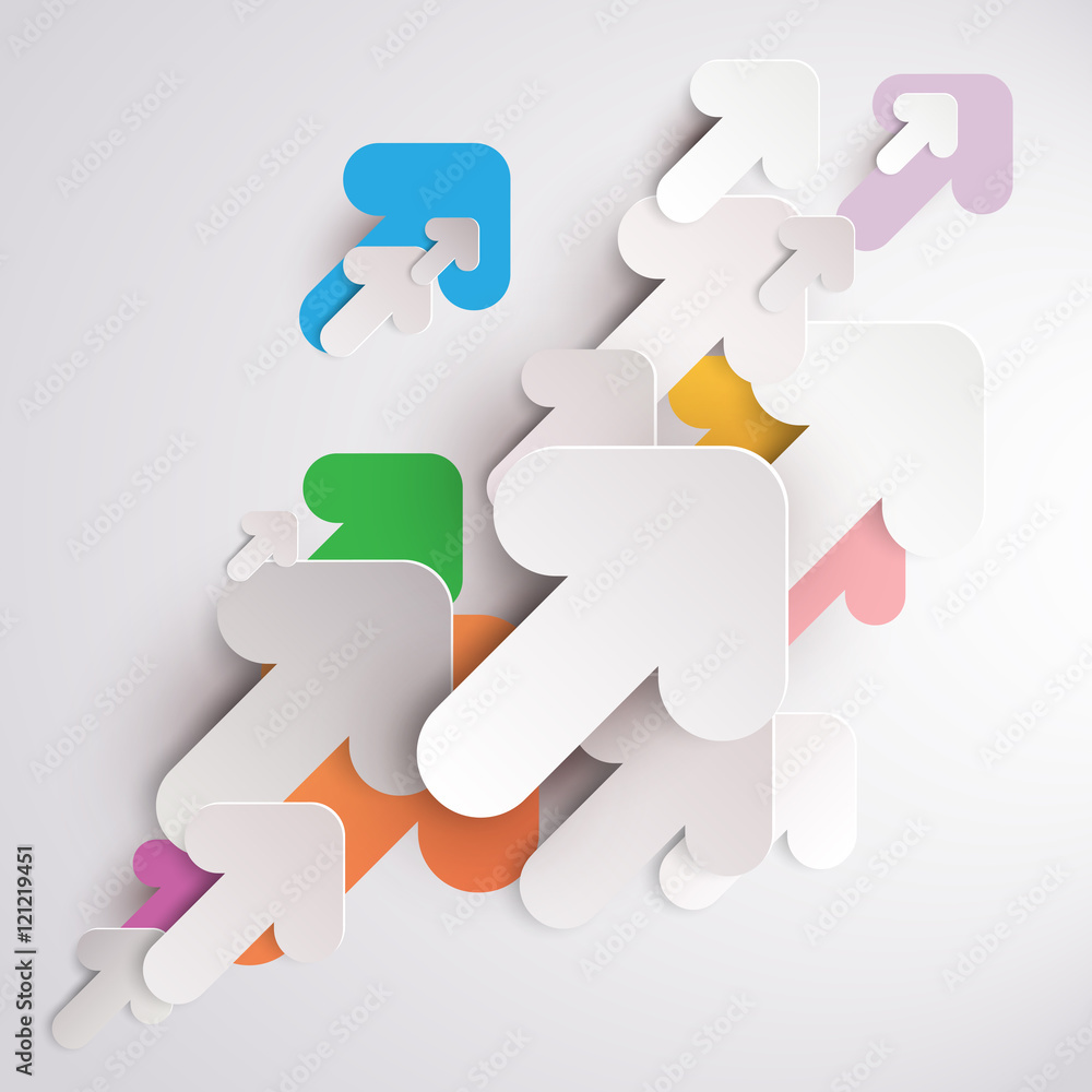 3D colored arrows 3D colored arrows