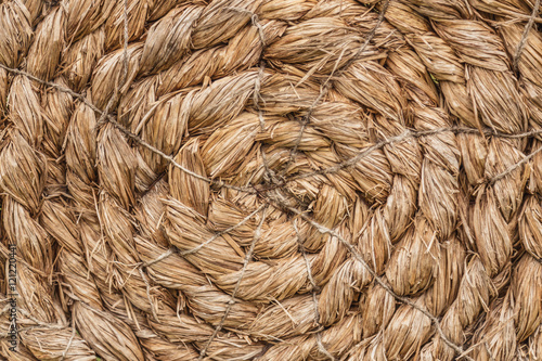 Closeup texture of brown wicker woven pattern for background