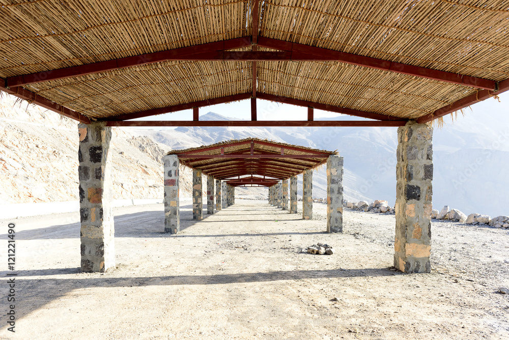 Relaxation Shed in Jebel Al Jais Mountain in Ras Al Khaimah, United Arab Emirates. Relaxation Shed in Jebel Al Jais Mountain in Ras Al Khaimah, United Arab Emirates.