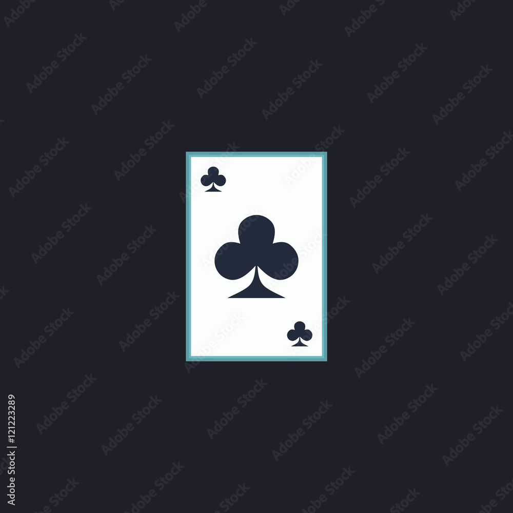 Clubs card computer symbol Clubs card computer symbol