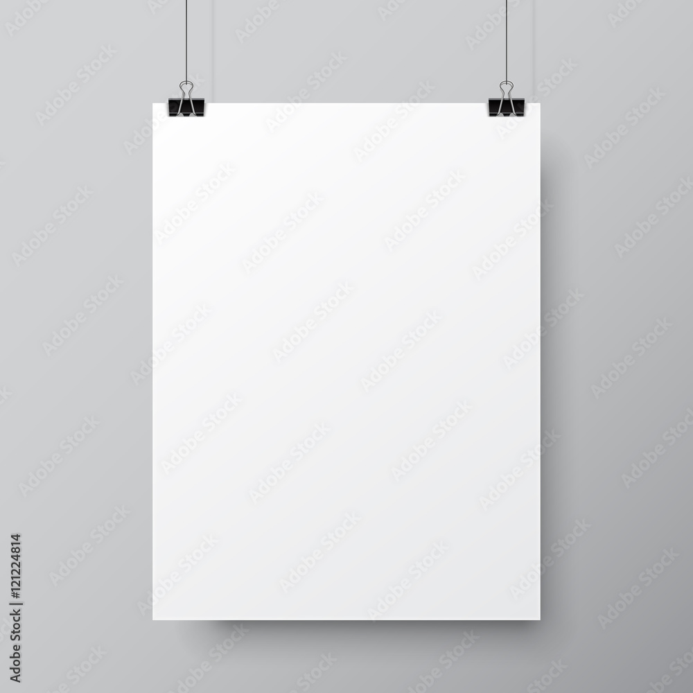 Blank White Poster Template Stock Vector | Adobe Stock