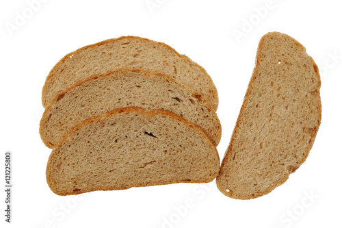 sliced bread isolated on white background