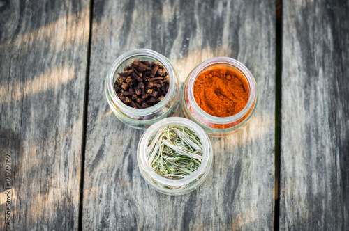 Fototapeta Naklejka Na Ścianę i Meble -  jars of spices