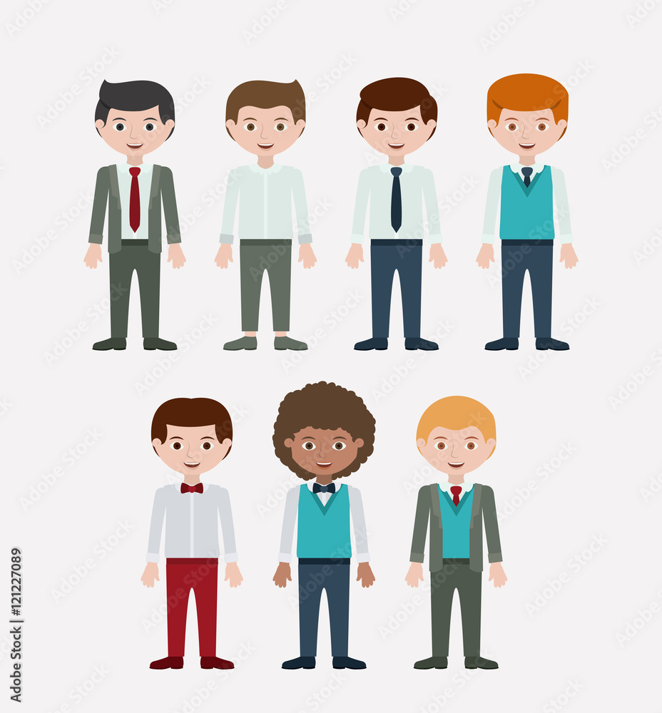 Boys cartoon. Kids childhood and people theme. Colorful design. Vector illustration Boys cartoon. Kids childhood and people theme. Colorful design. Vector illustration