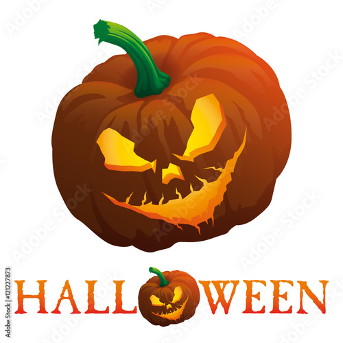 Halloween logo citrouille