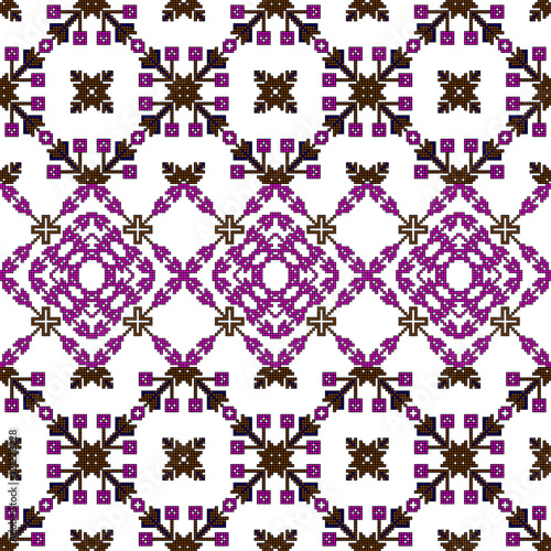scheme for embroidery. Pixel Mosaic. vector