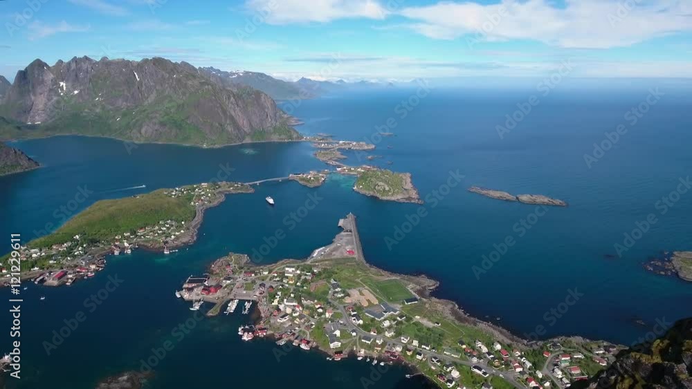 Lofoten islands is an archipelago in the county of Nordland, Norway. Is known for a distinctive scenery with dramatic mountains and peaks, open sea and sheltered bays, beaches and untouched lands. Lofoten islands is an archipelago in the county of Nordland, Norway. Is known for a distinctive scenery with dramatic mountains and peaks, open sea and sheltered bays, beaches and untouched lands.