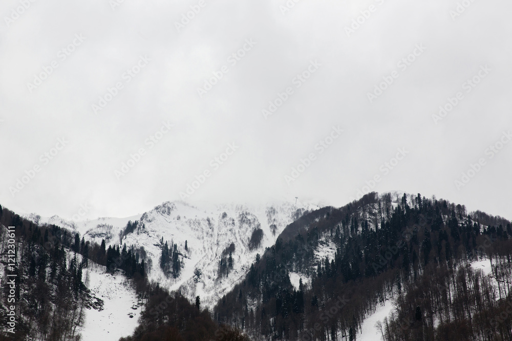 Mountain landscape. Krasnaya Polyana, Sochi, Russia