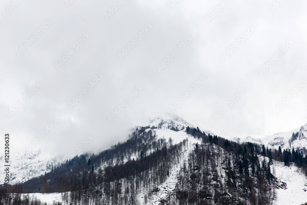 Mountain landscape. Krasnaya Polyana, Sochi, Russia Mountain landscape. Krasnaya Polyana, Sochi, Russia