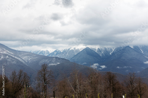 Mountain landscape. Krasnaya Polyana, Sochi, Russia