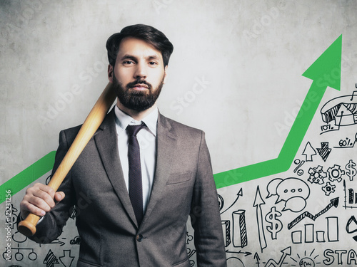Canvas Print Decisive businessman