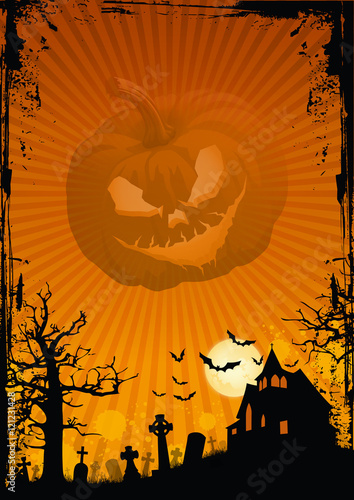 Halloween orange citrouille