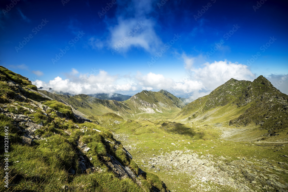 Beautiful summer landscape from Fagaras mountains