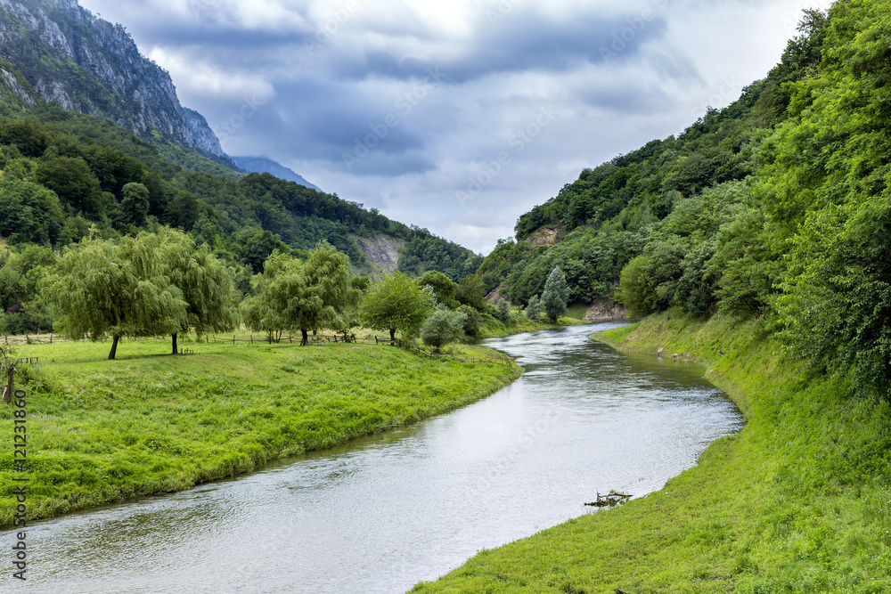 Beautiful view of mountain river Beautiful view of mountain river