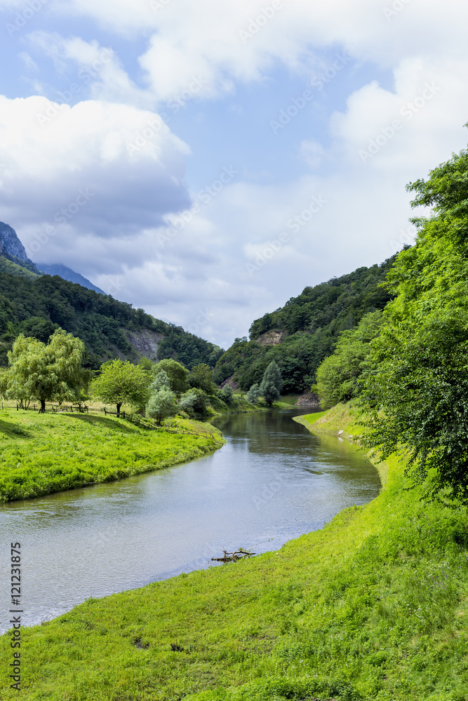 Beautiful view of mountain river